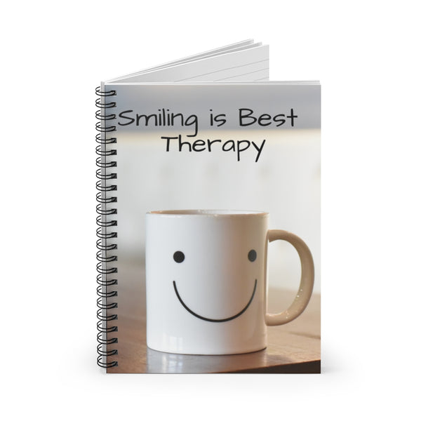 Smiling is Best Therapy Spiral Notebook - Ruled Line